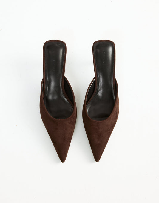 Wynonna Heels (Dark Cacao Suede) - By Billini