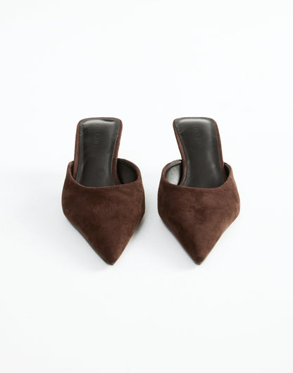 Wynonna Heels (Dark Cacao Suede) - By Billini