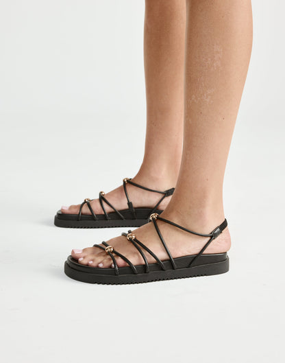 Atwood Sandals (Black) - By Billini