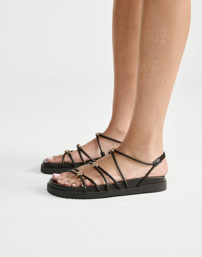Atwood Sandals (Black) - By Billini