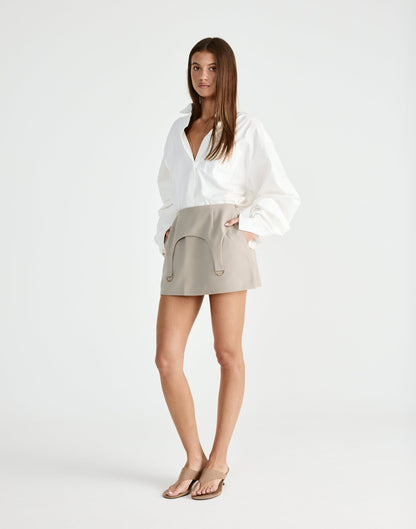 Nebula Mini Skirt (Pebble)