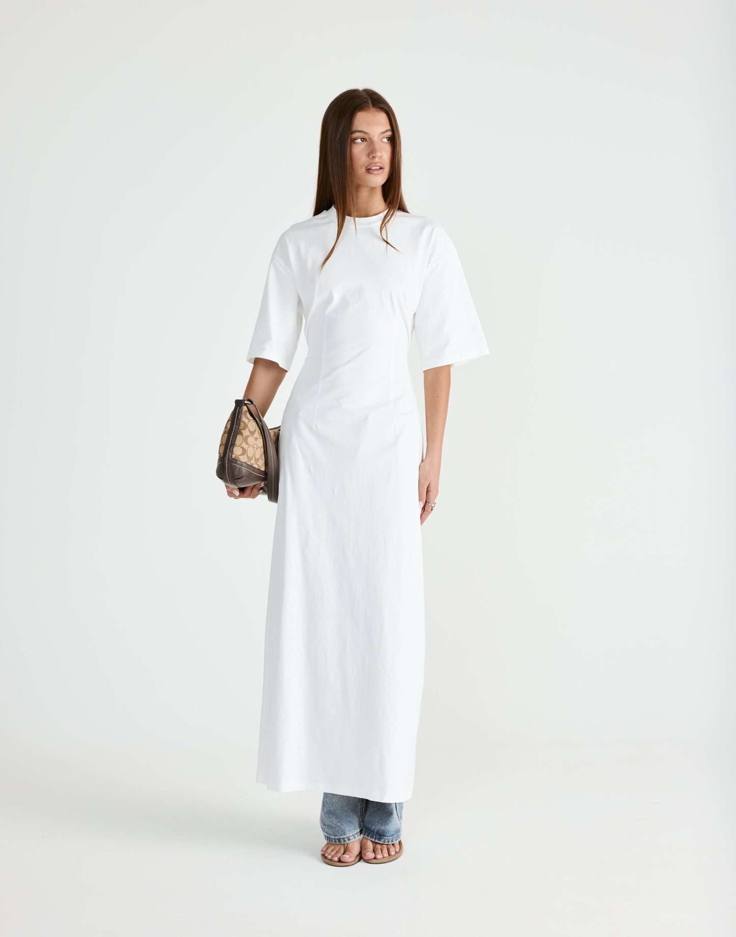Echoes Maxi Dress (White)
