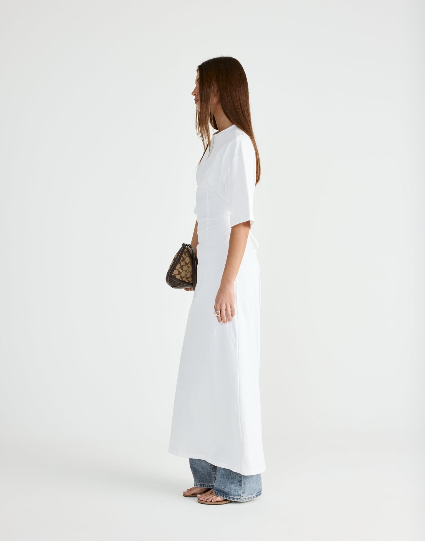 Echoes Maxi Dress (White)