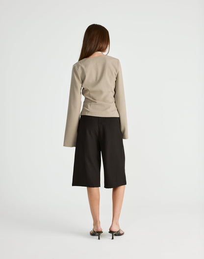 Norinne Long Sleeve Top (Pebble)