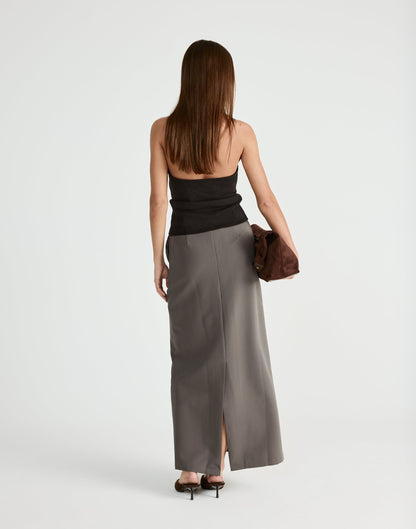 Micaela Maxi Skirt (Slate)