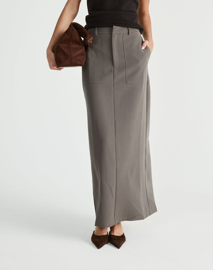 Micaela Maxi Skirt (Slate)