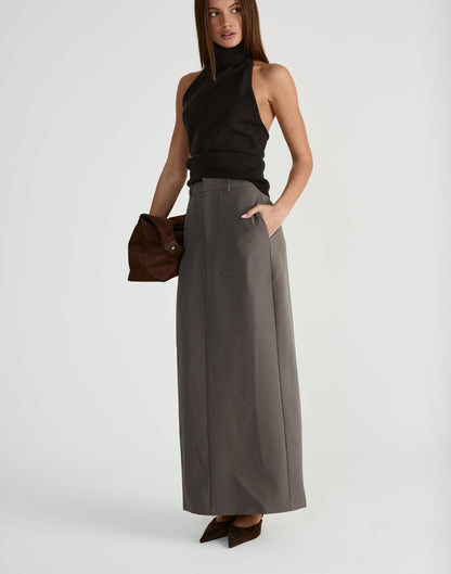 Micaela Maxi Skirt (Slate)