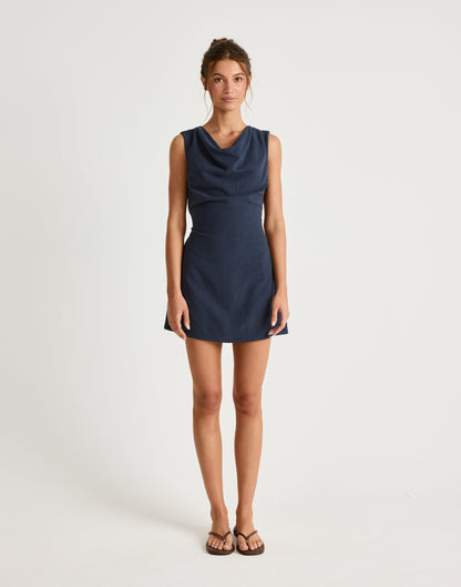 Shoreline Mini Dress (Navy)