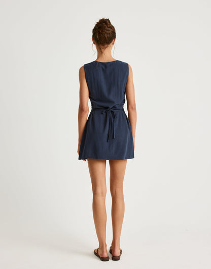 Shoreline Mini Dress (Navy)