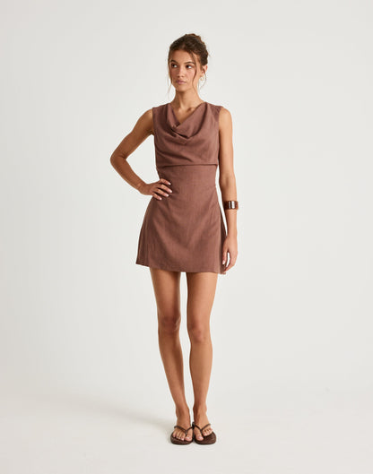 Shoreline Mini Dress (Oak)