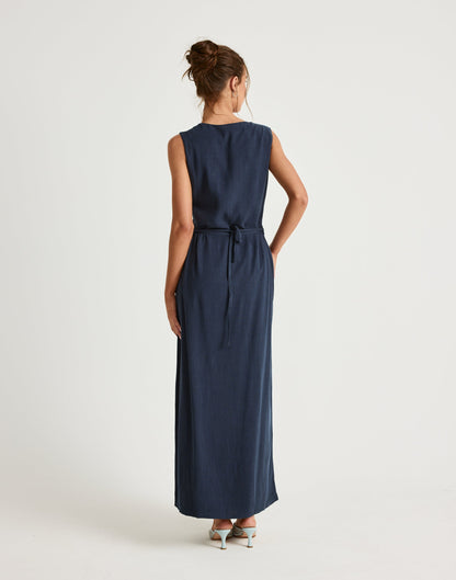 Shoreline Maxi Dress (Navy)