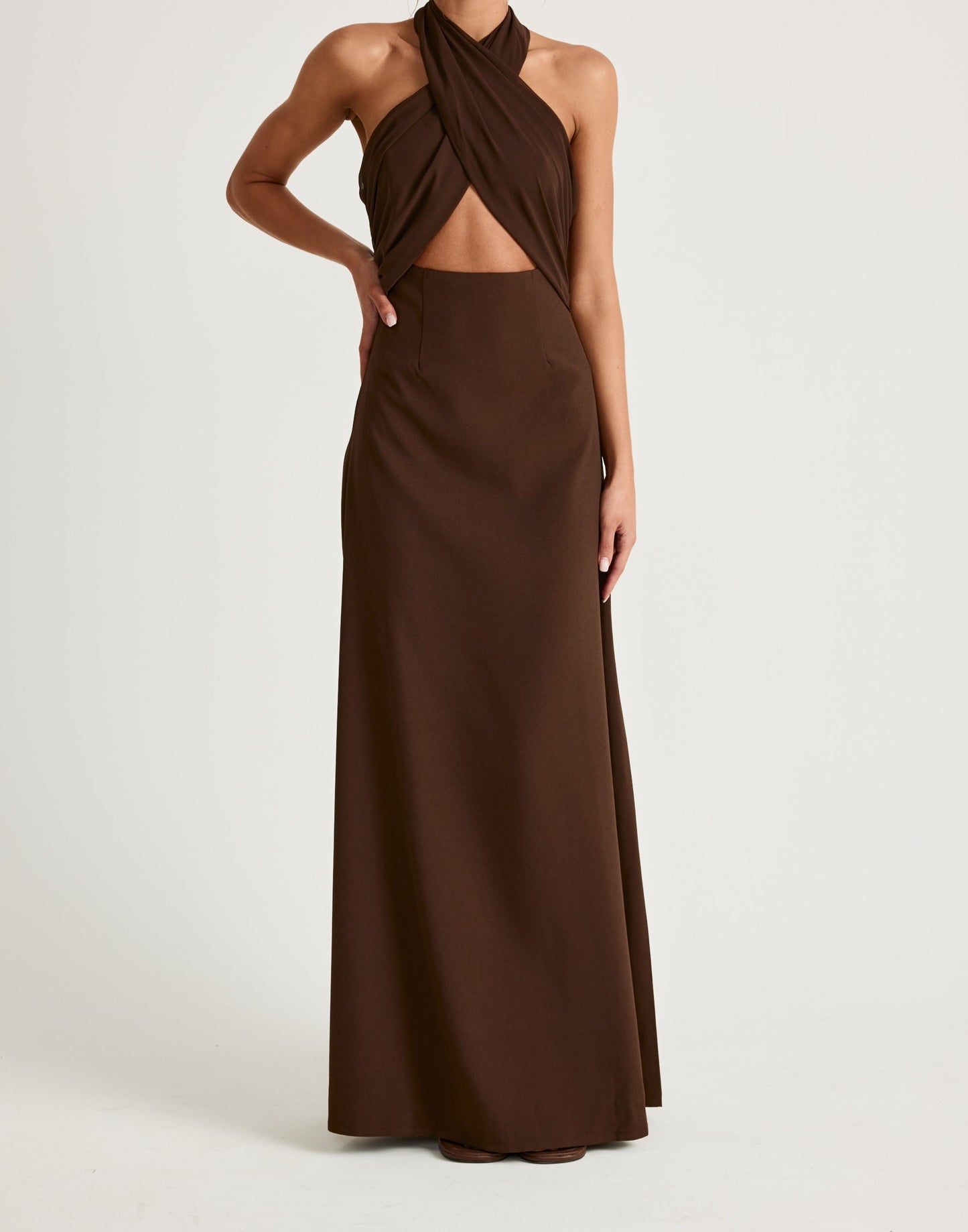 Sara Maxi Dress (Chocolate)