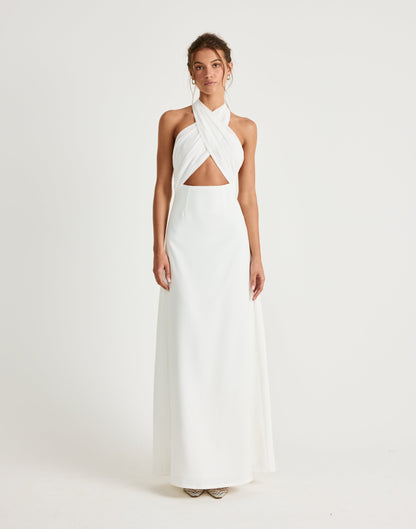 Sara Maxi Dress (White)