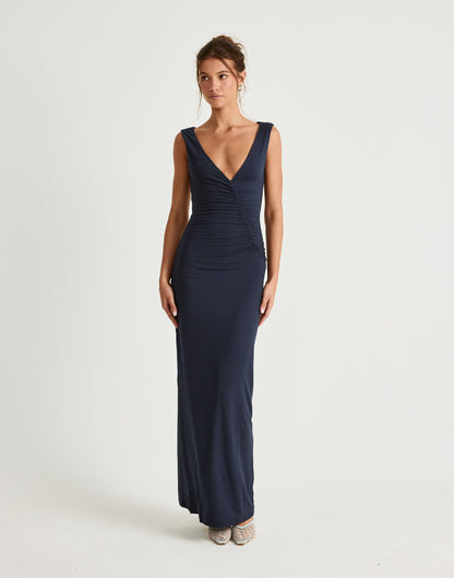 Viola Maxi Dress (Navy)