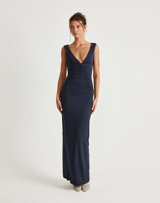 Viola Maxi Dress (Navy)