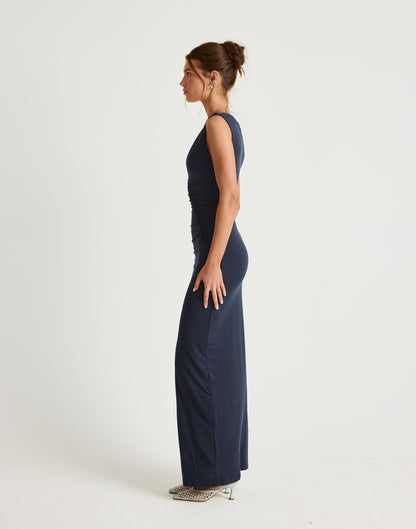 Viola Maxi Dress (Navy)