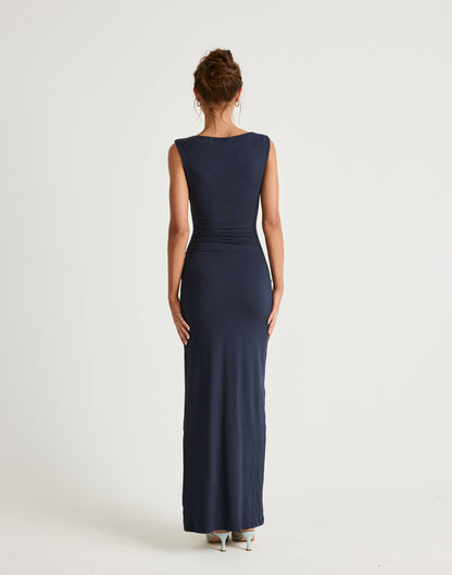 Viola Maxi Dress (Navy)