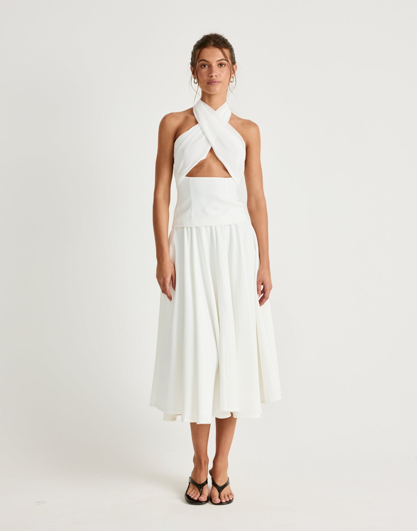 Sara Midi Skirt (Off White)