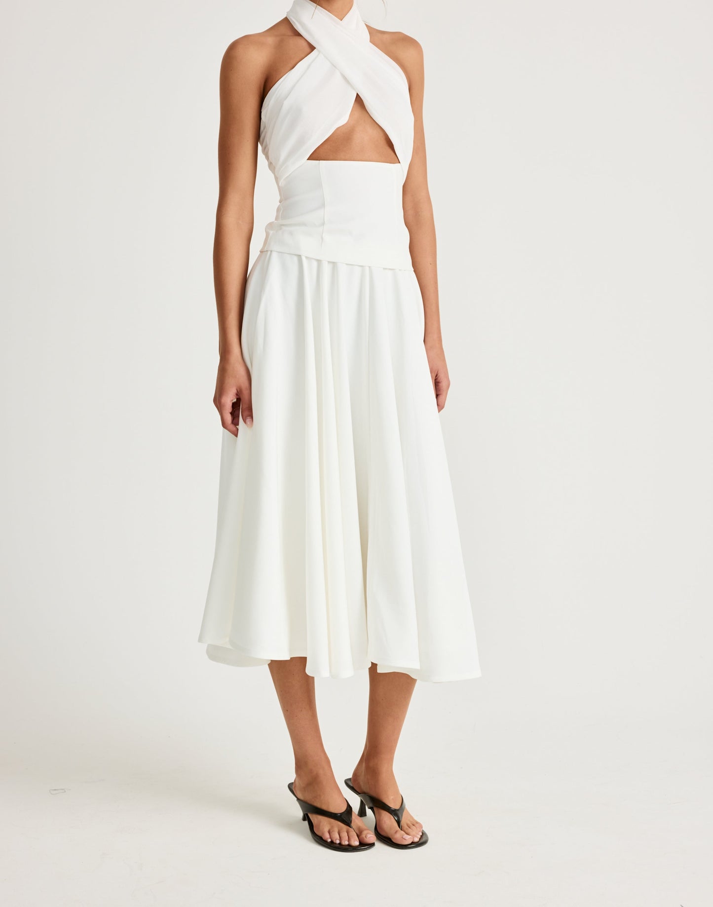 Sara Midi Skirt (Off White)