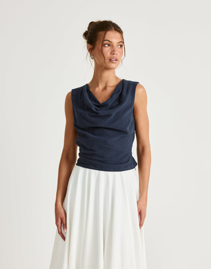 Shoreline Top (Navy)
