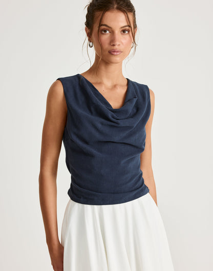 Shoreline Top (Navy)