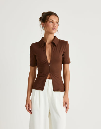 Priscilla Top (Chocolate)