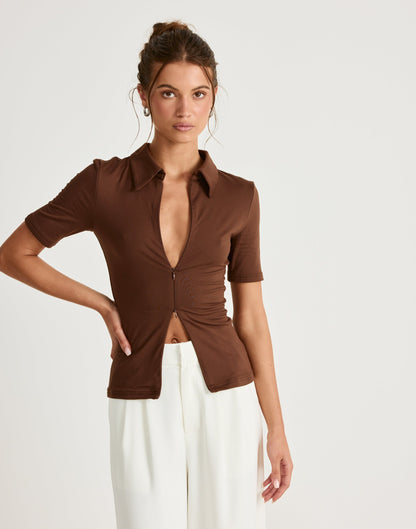Priscilla Top (Chocolate)