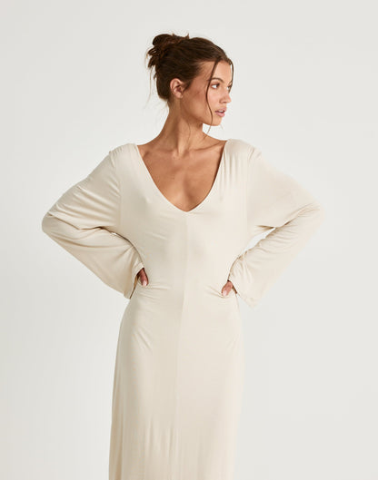 Harlow Maxi Dress (Iced Coffee)