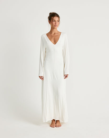 Harlow Maxi Dress (Off White)