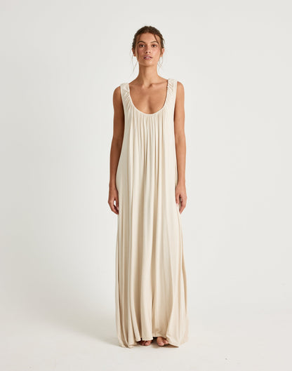 Selena Maxi Dress (Iced Coffee)