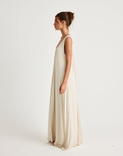 Selena Maxi Dress (Iced Coffee)
