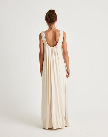Selena Maxi Dress (Iced Coffee)
