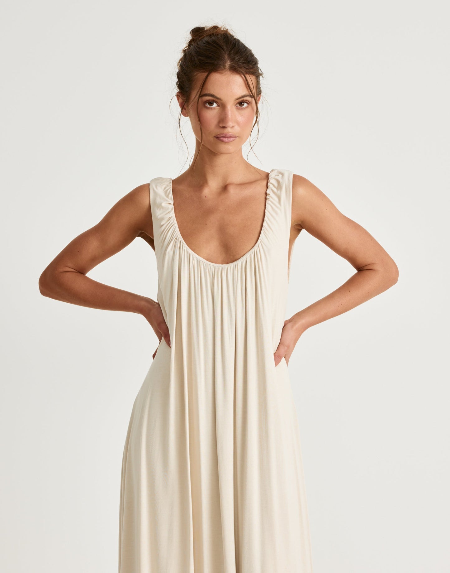 Selena Maxi Dress (Iced Coffee)