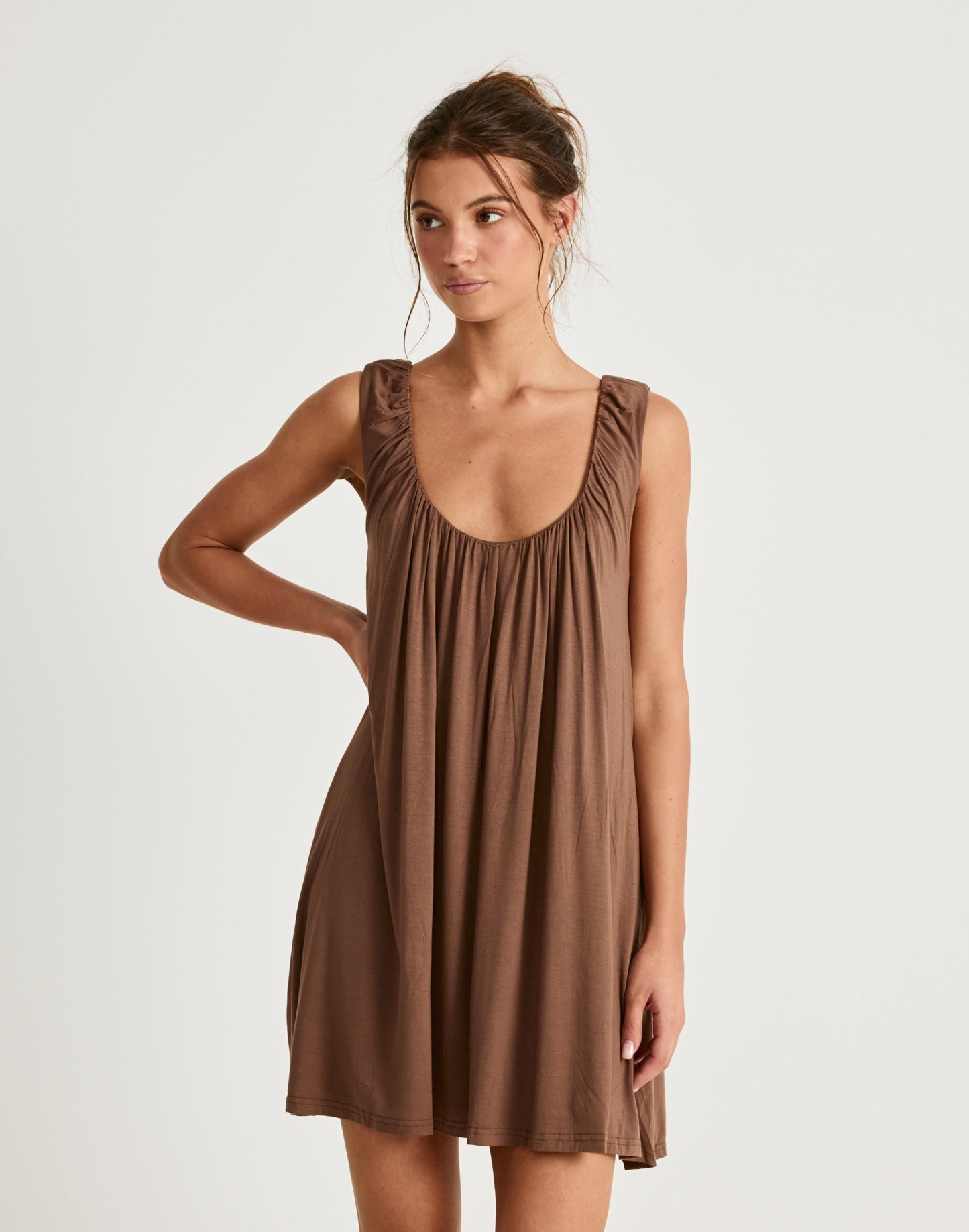 Selena Mini Dress (Oak)