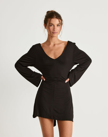 Harlow Mini Dress (Black)