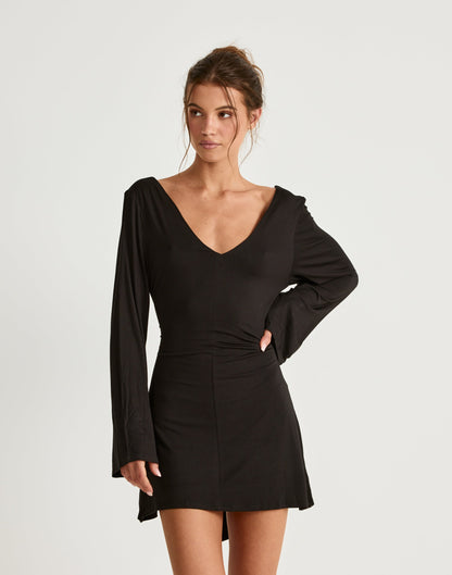 Harlow Mini Dress (Black)