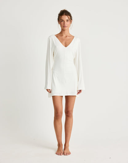 Harlow Mini Dress (Off White)