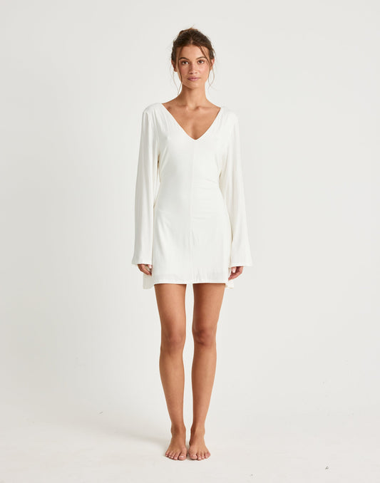 Harlow Mini Dress (Off White)