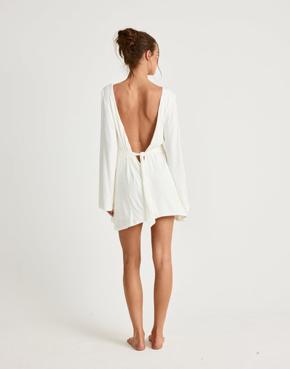 Harlow Mini Dress (Off White)
