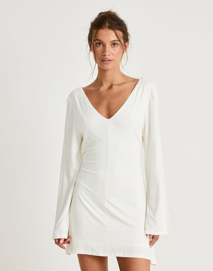 Harlow Mini Dress (Off White)