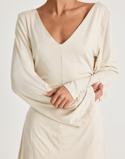 Harlow Mini Dress (Iced Coffee)