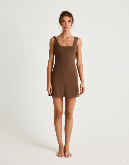Jayden Mini Dress (Chocolate)