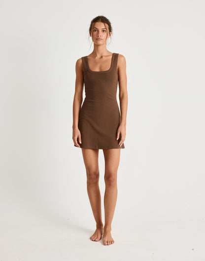 Jayden Mini Dress (Chocolate)