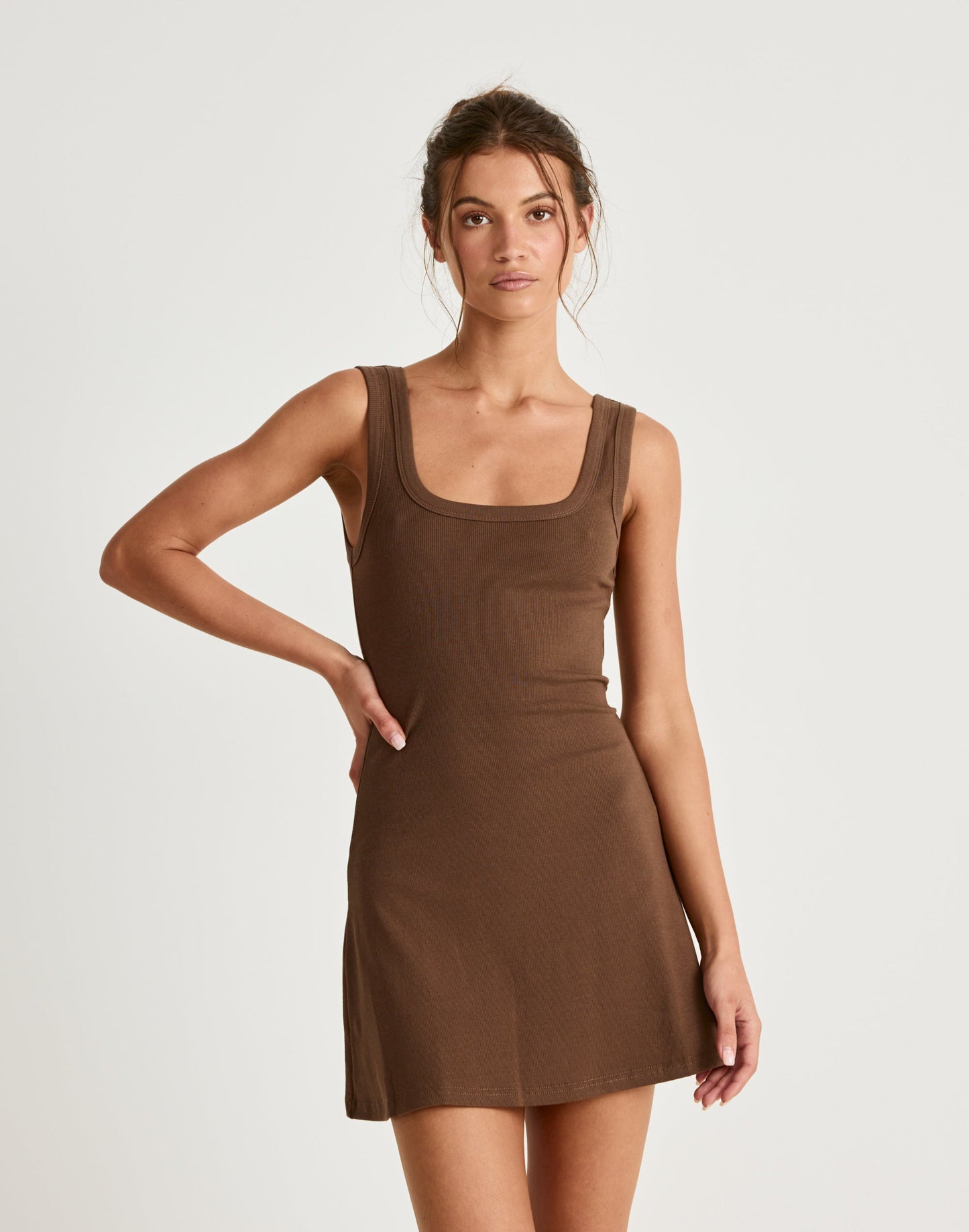 Jayden Mini Dress (Chocolate)