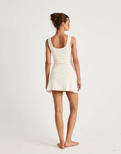 Jayden Mini Dress (Oat)