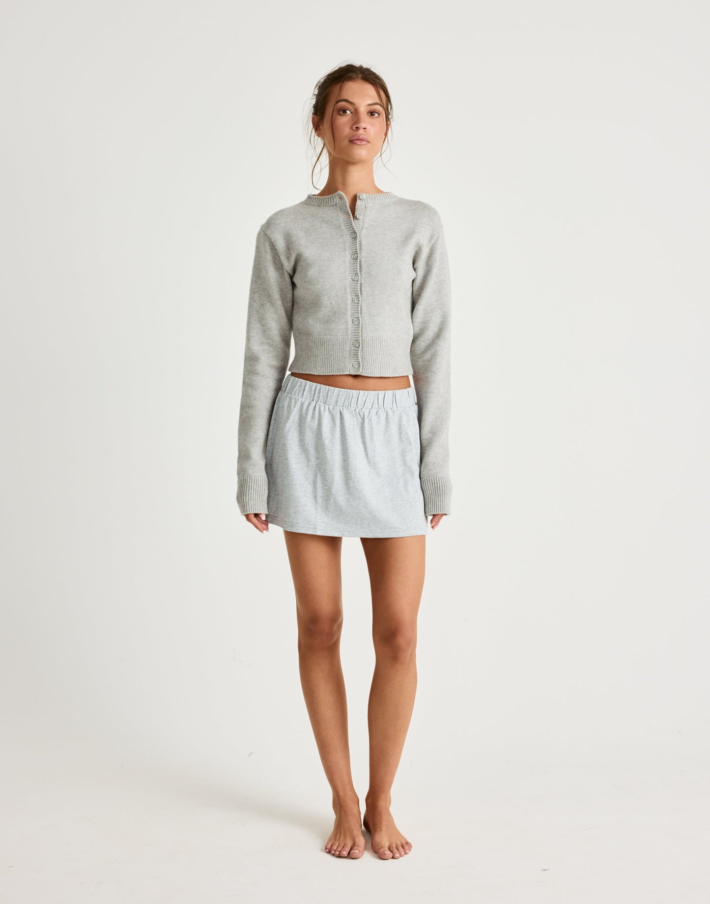 Adelaide Mini Skirt (Grey Marle)