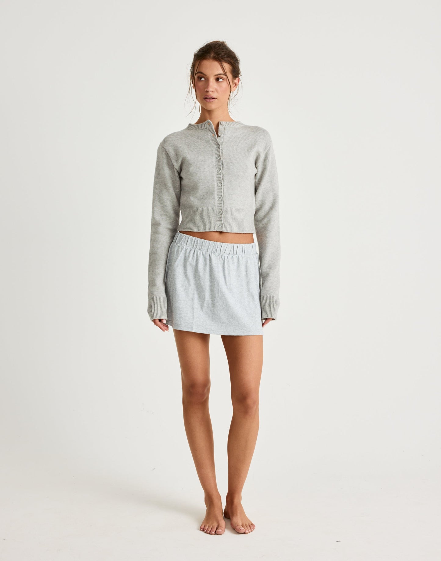 Adelaide Mini Skirt (Grey Marle)