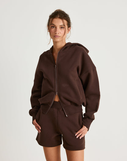 Elija Zip Hoodie (Chocolate)