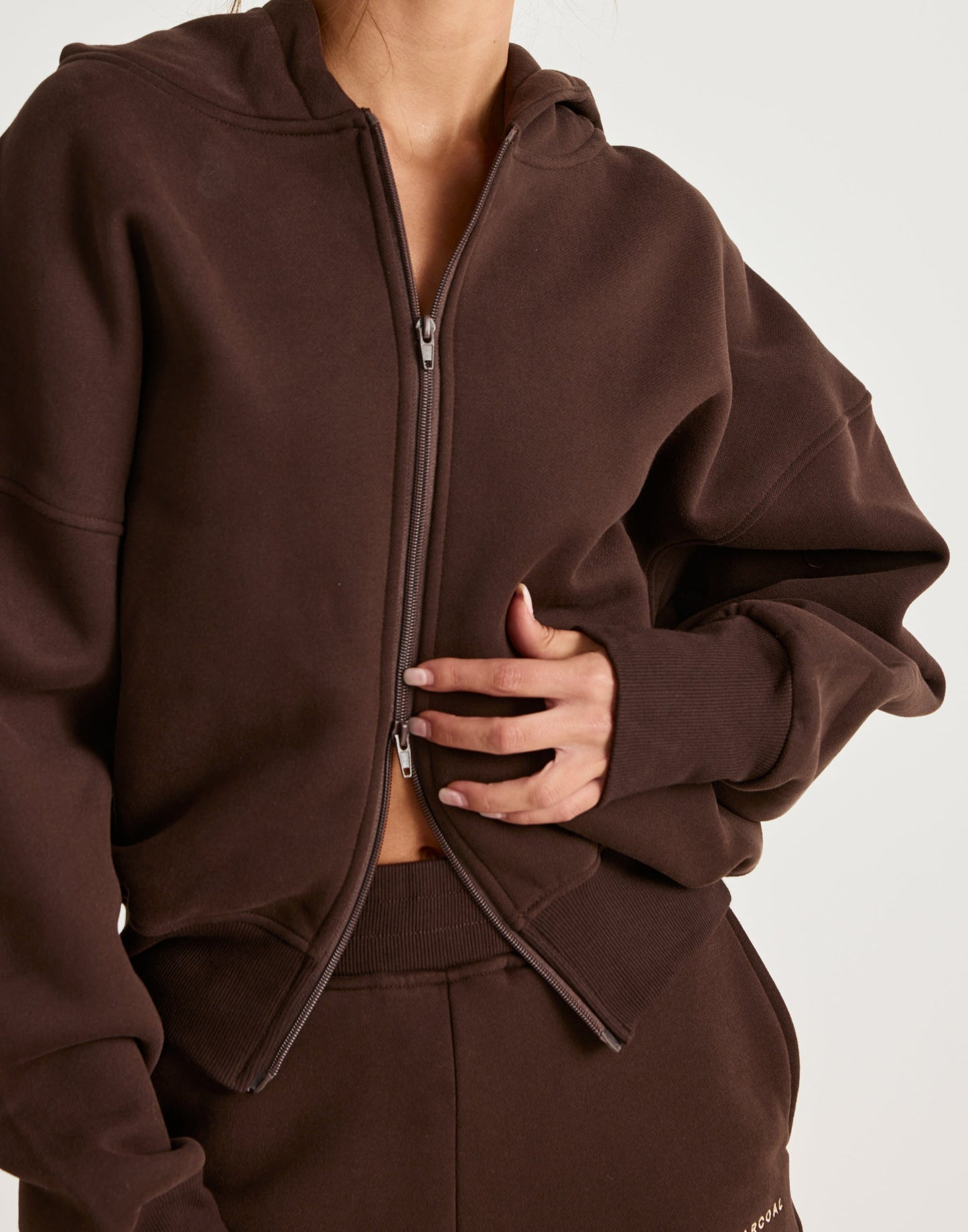 Elija Zip Hoodie (Chocolate)