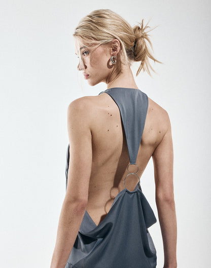 Dakari Maxi Dress (Steel)